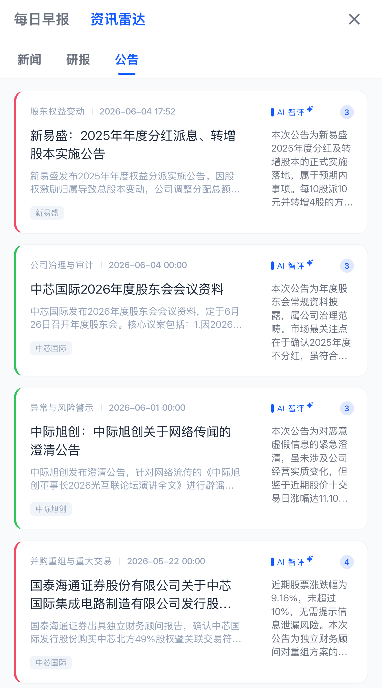 自选池监测界面